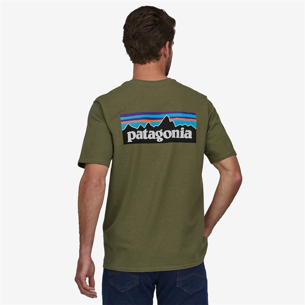 Patagonia Mens P-6 Logo Responsibili Tee - Wyoming Green